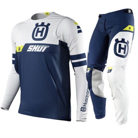 Shot Aerolite Husqvarna MX Gear Kit Jersey/Pants Combo Motocross Racing Set