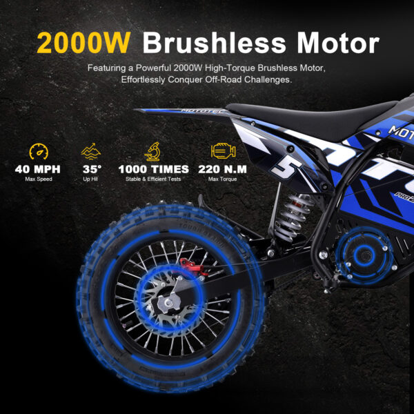 MotoTec 60v Pro Electric Dirt Bike 2000w - Image 2