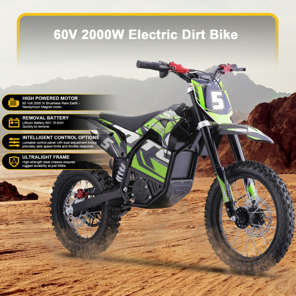 MotoTec 60v Pro Electric Dirt Bike 2000w - Image 7